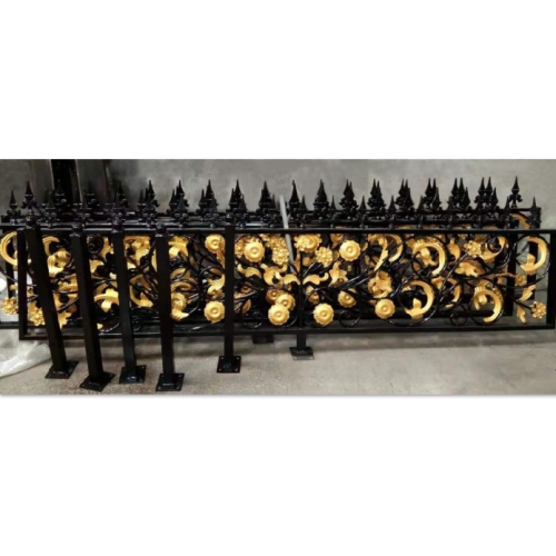 Custom design stunning hand forged iron fence