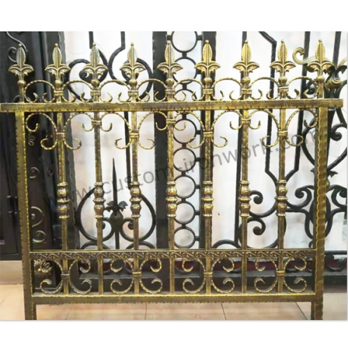 Classical hand welded wrought iron custom fence