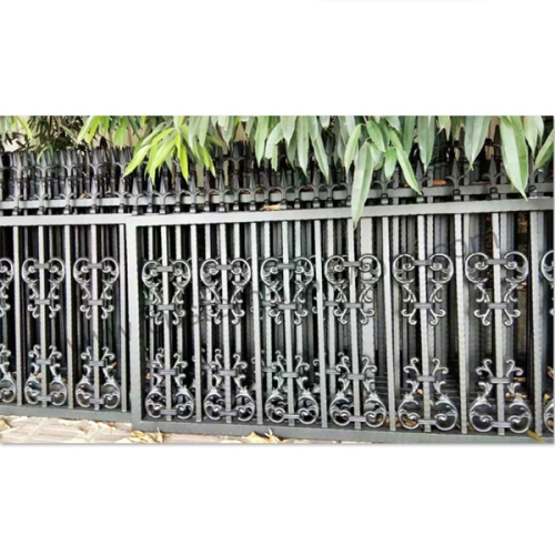 Custom antique style hand forged iron galvanized fence