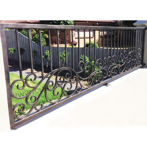 Hot dip galvanized rustproof wrought iron custom courtyard fence