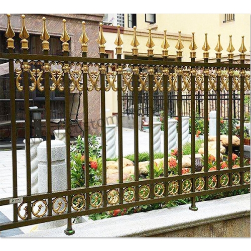 Antirust hand forged iron custom fence for villa courtyard