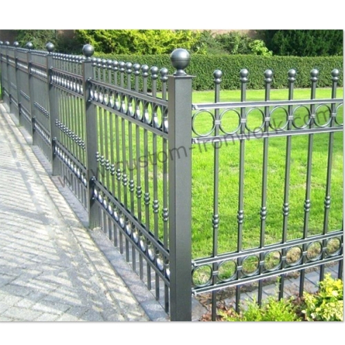 Heavy solid metal durable outside rustproof custom park fence