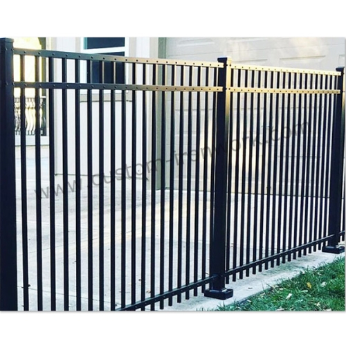 Custom modern simple style building security steel fence
