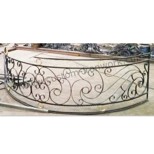 Custom iron art handmade metal galvanized balcony balustrade