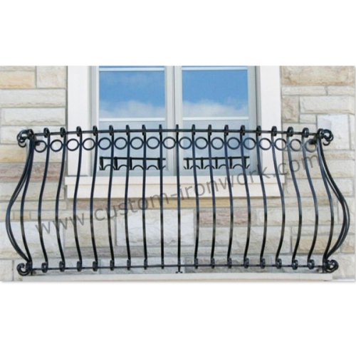 Antirust hand welded wrought iron custom window balustrade