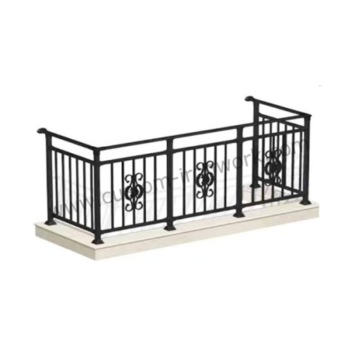 Outdoor balcony custom wrought iron classic balustrade