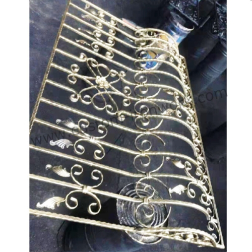 Traditional workmanship hand forged iron window grill