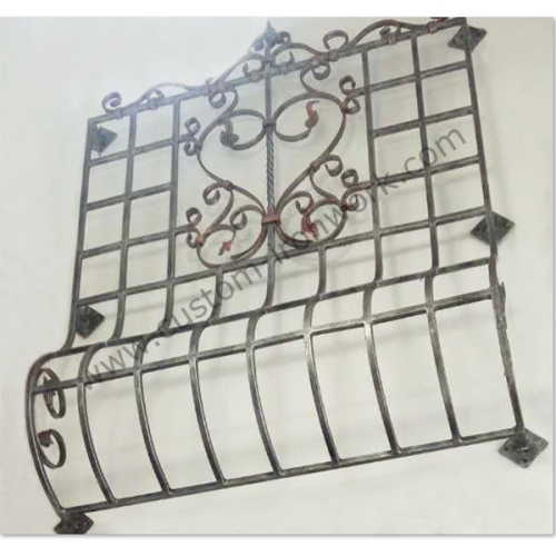 Retro design antirust treatment custom iron window grille