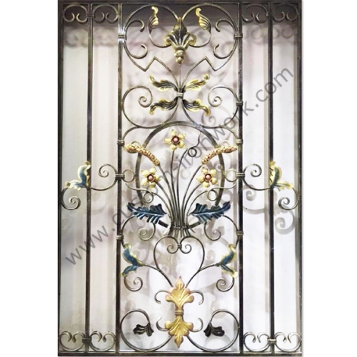 Beautiful decoration totally hand forged iron custom window grille