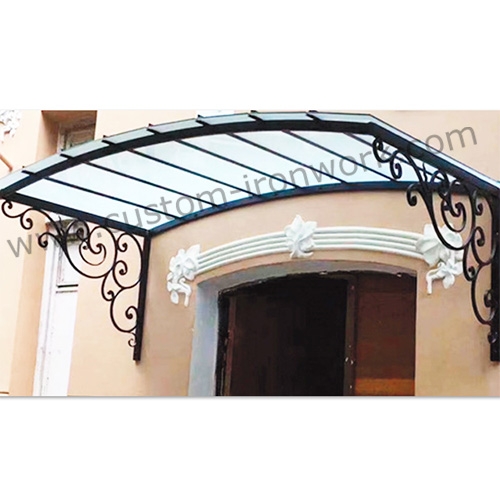 Classic totally hand forged iron decorative awning