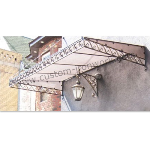 Classic totally hand forged iron decorative awning