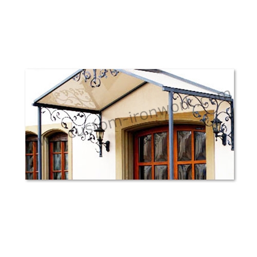 Classic totally hand forged iron decorative awning
