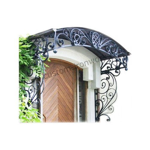 Vintage handmade wrought iron decorative door top awning