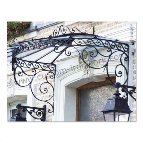 Beautiful style hand made wrought iron custom entry awning