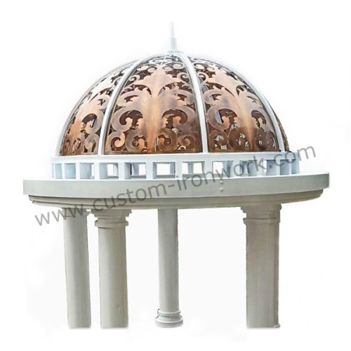 Antique style galvanized metal custom decorative dome