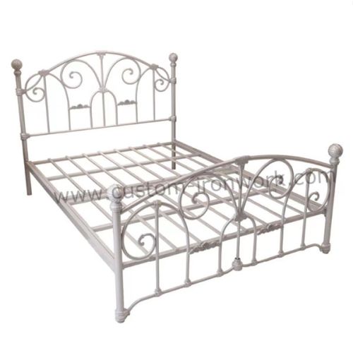 Classical handmade wrought iron custom bed frame