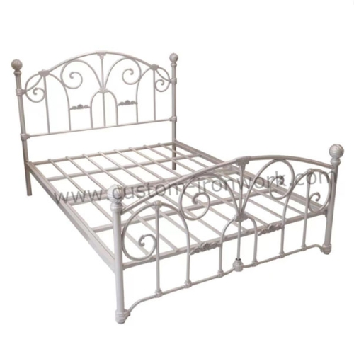 Classical handmade wrought iron custom bed frame