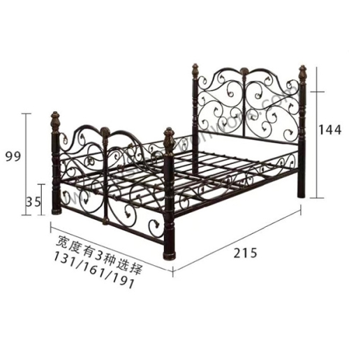 Beautiful style hand forged iron custom design bed frame