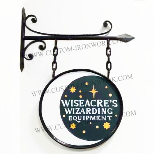 Hand forged iron custom design signage