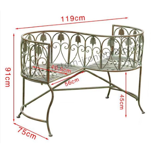 Classical wrought iron chair custom design