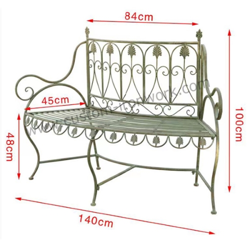 Classical wrought iron chair custom design