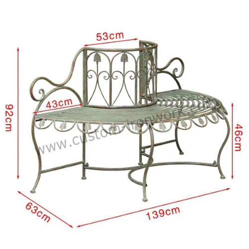 Classical wrought iron chair custom design