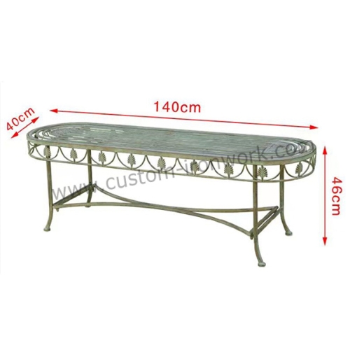 Antique style handmade custom wrought iron table