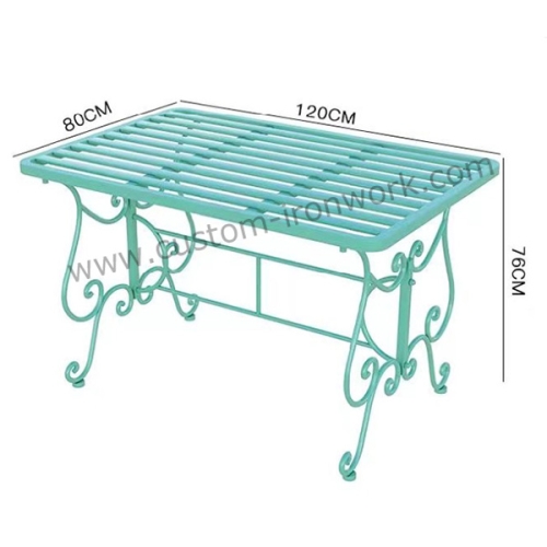 Retro custom design hand forged iron table