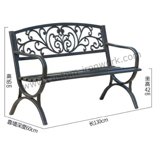 Traditional workmanship cast iron bench custom design