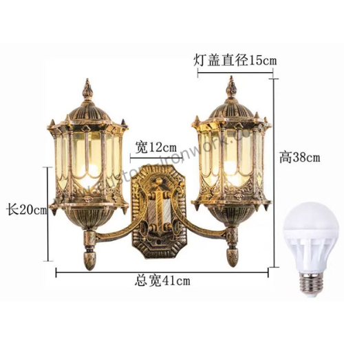 Elegant customization metal double wall lamp